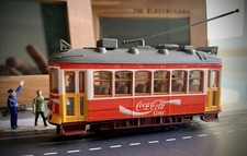 Lissabon Straßenbahn Coca-Cola Diecast Spur HO - OHNE motorisiert NEU mit Holzkiste