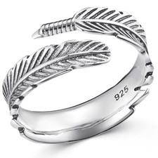 MATERIA 925 Silber Ring Feder