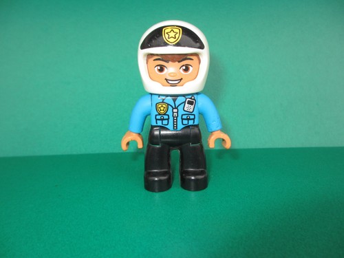 Lego duplo figur - mann, motorrad