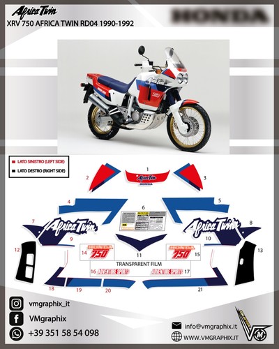 Aufkleber xrv 750 africa twin - aufkleber,