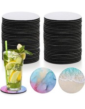 10 Stück Blanko Untersetzer Rund Sublimation Tasse Matte Gummi Wärmeübertragung Presse