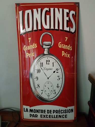 Emailschild longines uhren - uhren, /
