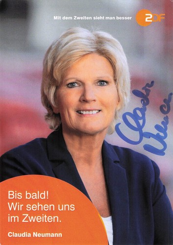 Claudia neumann autogrammkarte - claudia,