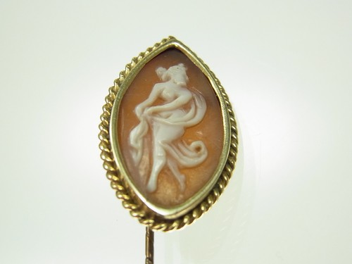 Antike anstecknadel mit kamee - anstecknadel,