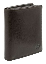 Braun Büffel Arezzo RFID Carré 8CS Wallet Geldbörse Brown dunkelbraun Neu