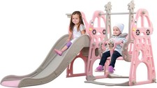 Kleinkindspielplatz mit Schaukel Rutsche/Schaukel Indoor/Outdoor 4-in-1