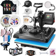 8in1/5in1 Transferpresse Hitzepresse Heat Press Heißpresse T-Shirtpresse 38x30cm