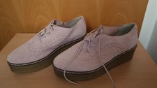MARCO TOZZI  Damen Creepers Schuhe Schnürschuhe Doppelsohle Gr. 42 altrosa Neu