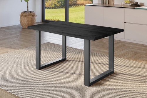 Esstisch baumkante holz optik - baumkante, holz-optik
