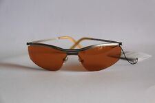 FARB BRILLE SONNENBRILLE  GLÄSER ORANGE RAHMEN SILBERFARBEN NUR OBEN