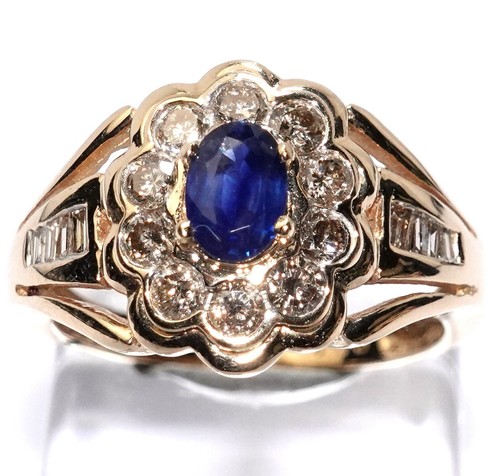 Ring gold saphir 50ct - gold, 0,50ct.