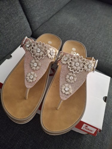 Rieker pantolette rose glitzer - rieker,