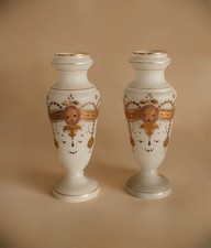 Vintage Opalinglas Vasen Paar