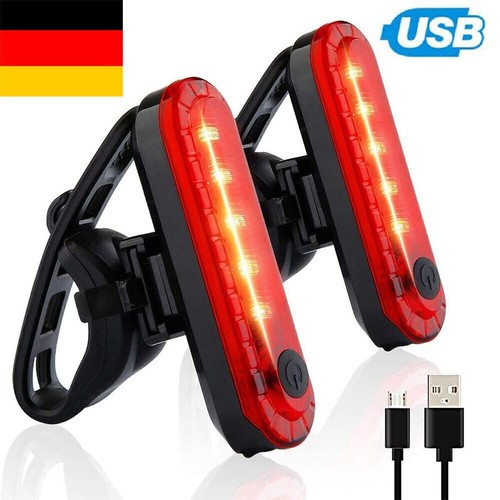 Fahrrad led rücklicht usb - 2x,