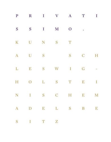 Privatissimo kunst aus - kunst,