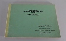Teilekatalog / Ersatzteilliste Deutz Diesel-Motor F/A 6L 514
