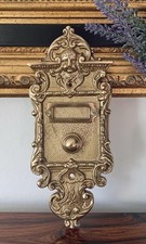 Messing Türklingel Klingelschild gold Jugendstil Barock Antik Stil Klingel Deko