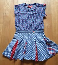 Mim pi Sehr schönes ausgefallenes Mädchen Kleid Gr. 116, Blau Mit Muster