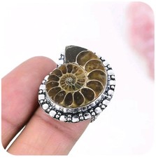Ammonit Fossil Ring - Gr
