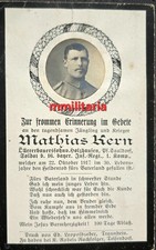 Sterbebild WWI Soldat