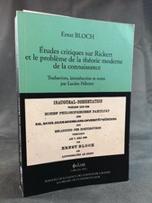ETUDES CRITIQUES SUR RICKERT ET LE PROBLEME DE LA THEORIE MODERNE DE LA CONNAISS