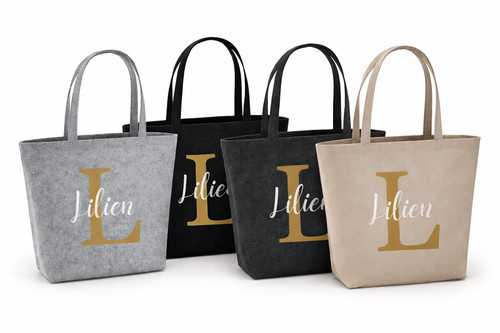 Personalisierbar filz tote bag - personalisierbar, filz-tote-bag