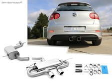 Fox Komplettanlage ab Kat R32-Design VW Golf 5 2x90mm rund eingerollt