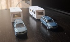 Wiking 1:87 0630135 VW Passat B5 (Typ 3B)   mit Wohnwagen Dethleffs - TOP