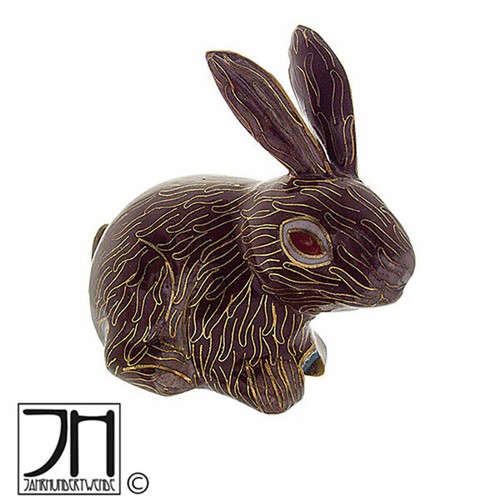 Cloisonné emaille hase - emaille, figur