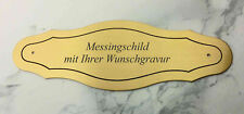 MESSINGSCHILD - 125x42mm - mit Ihrer WUNSCHGRAVUR