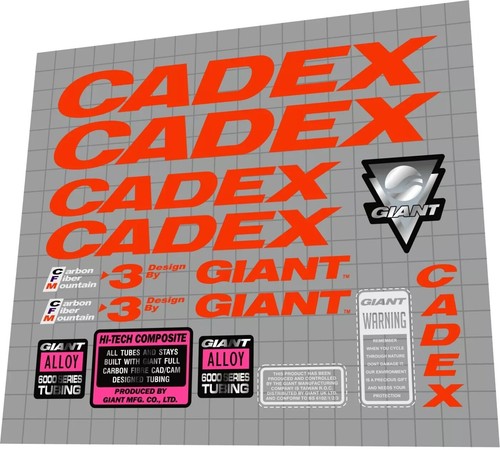 1993 giant cadex cfm decal - giant,