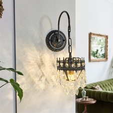 Wandlampe Vintage Wandleuchte Glas antik Retro Industrielampe Laterne Licht