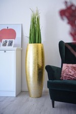 Exklusiver Pflanzkübel MAGNUM Fiberglas 100 cm, Gold Hochglanz B-WARE