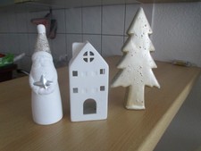 Weihnachtsdeko Set 3 Teilig Tannenbaum, Weihnachtsmann, Weihnachtshaus