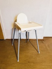 Zum Verkauf steht ein IKEA Antilop Kinderhochstuhl mit Tablett in weiß/grau!