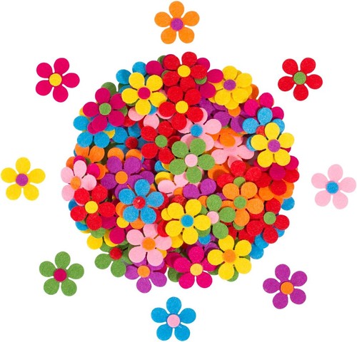 Filzblumen 120 stück bunte - filzblumen,