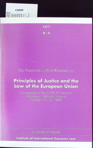 Principles justice and - of,