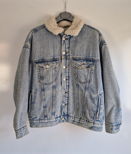 Denim jacke blau beige - denim, blau/beige