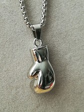 Boxhandschuh Anhänger Mit Halskette Silber Boxen Boxer Kickboxen Kampfsport