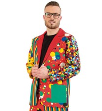 Herrenkostüm Sakko Clown bunt