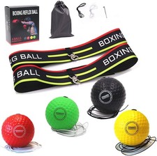 Reflexball Boxen Training Kampfbälle Punching Speedball Kampf Fitness + 4 Bälle
