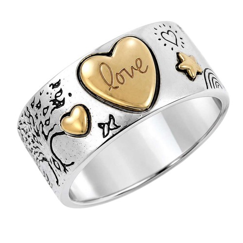Damen ring edelstahl herz - damen,