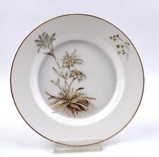 KPM Teller Berlin 1849-1870 handbemalte Blumen Edelweiss 1. Wahl Dm 18 cm No. 1