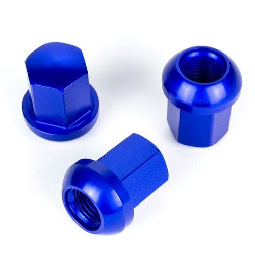 Aluminium radmuttern blau - aluminium,