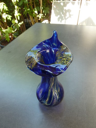 Vase orchidee blaues glas - vase,