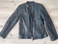 Neu herren lederjacke aim blau - neu,