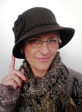 Damen Hut dunkelbraun elegant Damenhüte Damenmütze Anlasshüte Wolle Herbst