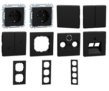 MERTEN  System M Pure schwarz matt Auswahl Schalter Rahmen Steckdosen