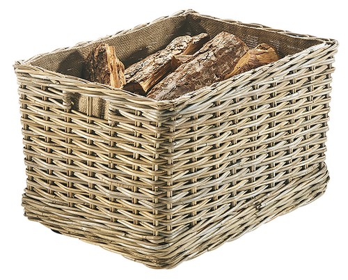 Kaminholzkorb aus grauem