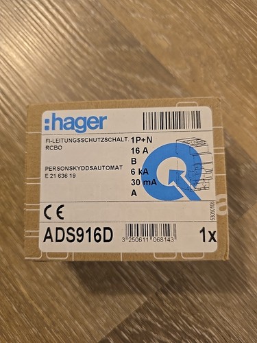 Hager schalter b 16a - hager, fi-ls